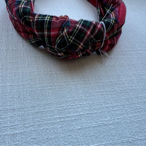 J.Crew Red Plaid Headband - Picture 6 of 6